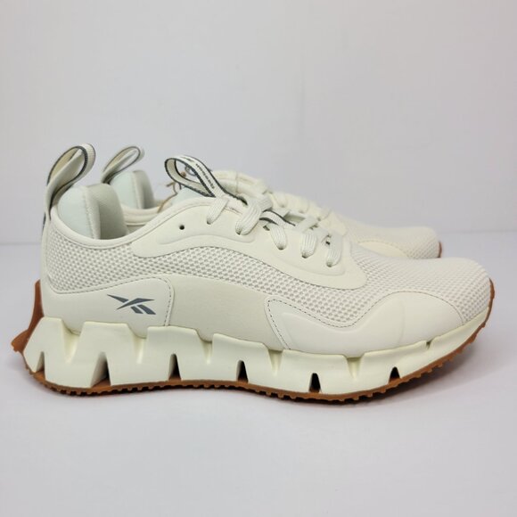 Reebok Zig Dynamica Training Running Lace Up Women's Shoes Sz 10 Chalk Grey Gum - Picture 1 of 13
